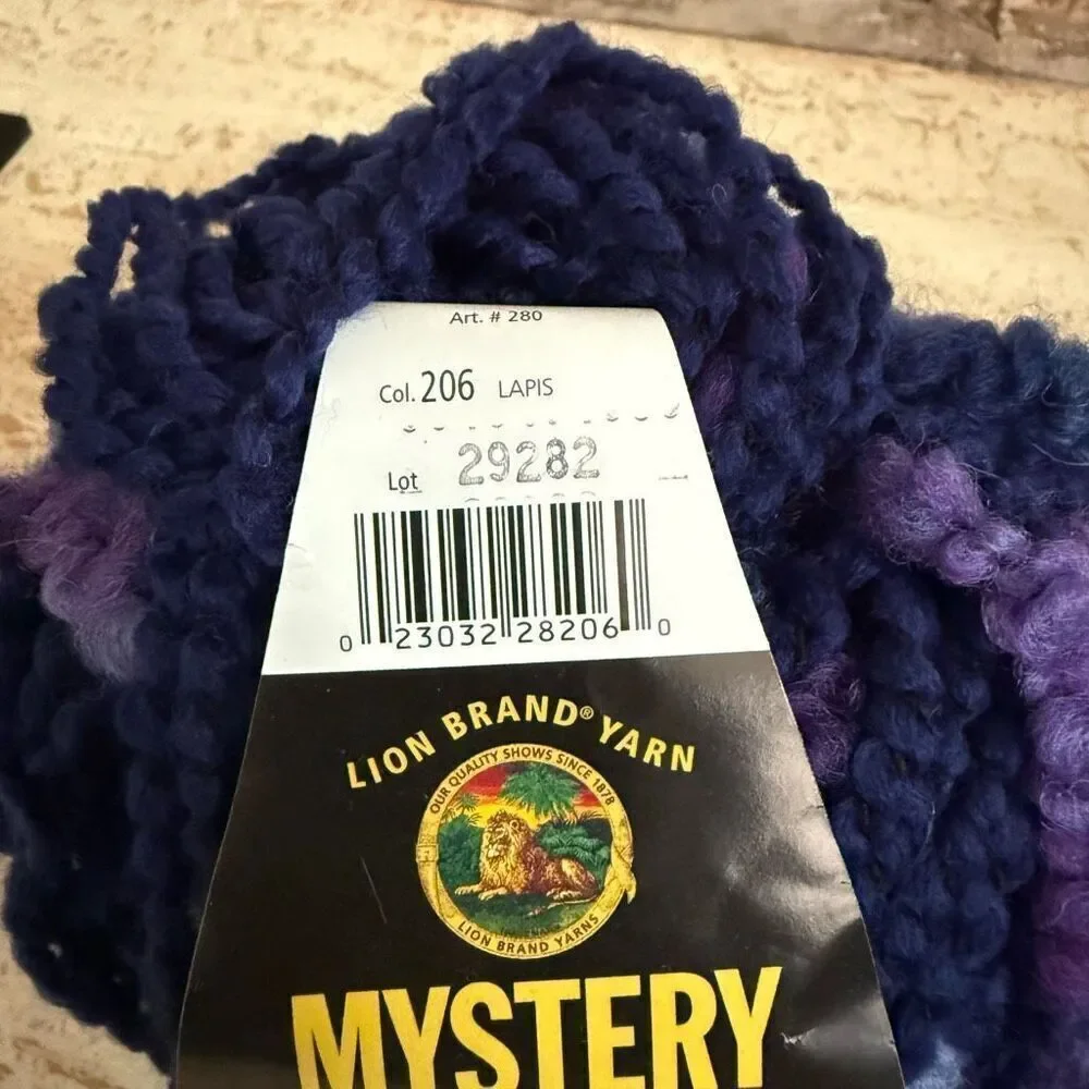 Lion brand mystery yarn lapis